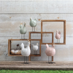 Country Chickns Decor Roosters set of three